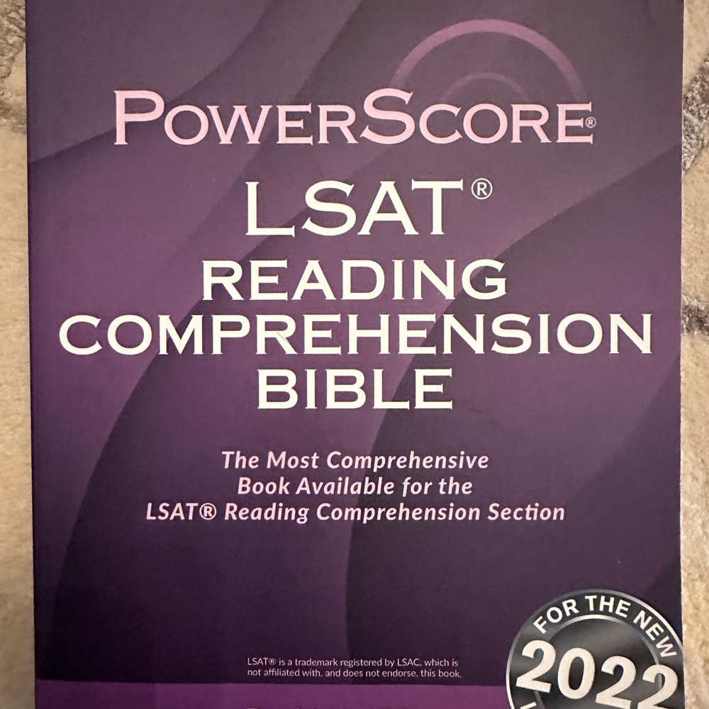Powerscore LSAT reading comprehension bible 2022